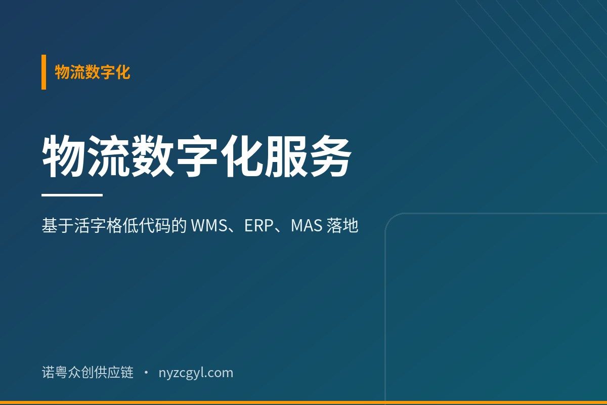 物流数字化服务：基于活字格低代码的 WMS、ERP